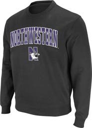 COLOSSEUM Men's Colosseum Charcoal Northwestern Wildcats Arch & Logo Crew Neck Sweatshirt