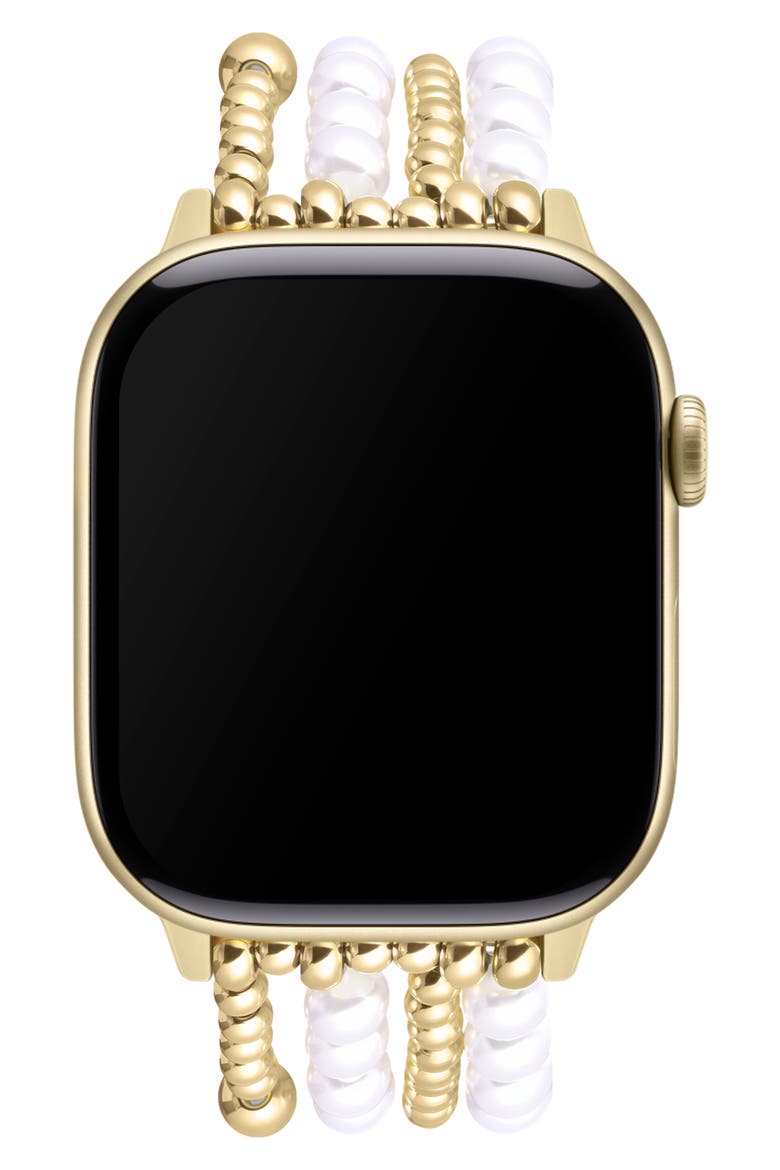 Penny Goldtone Beaded Apple Watch® Watchband, Alternate, color, GOLD