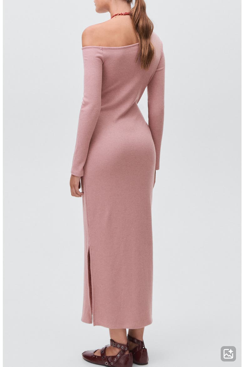 Cutout One-Shoulder Long Sleeve Dress, Alternate, color, PINK