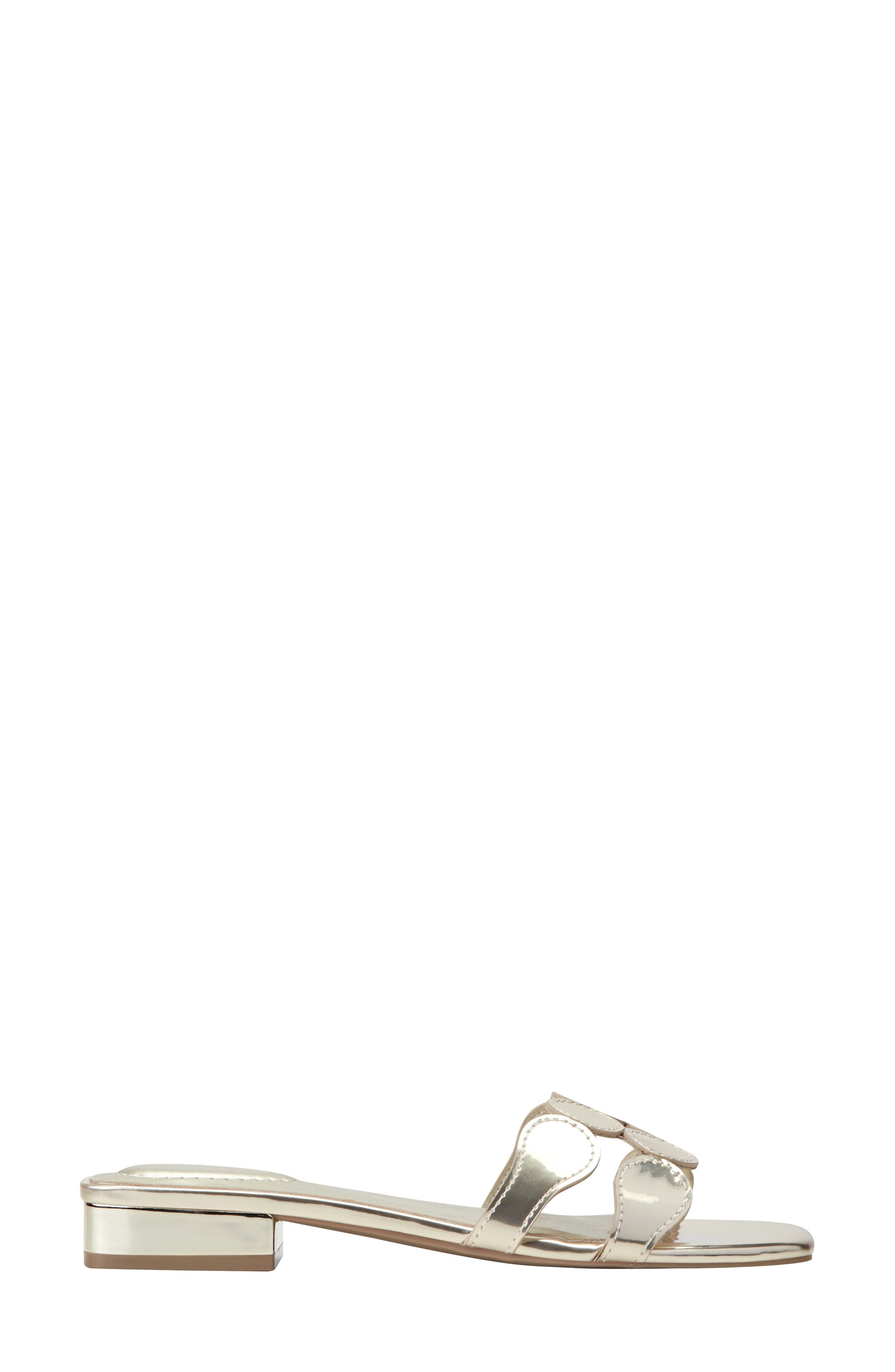 Mayla Square Toe Slide Sandal, Alternate, color, GOLD