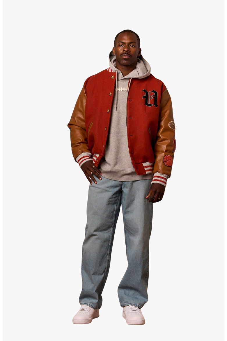 The Letterman Jacket, Main, color, Burnt Orange