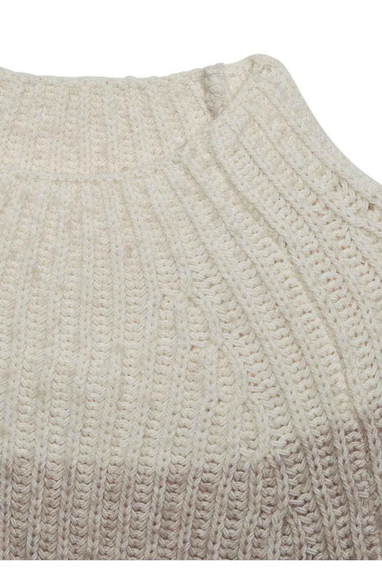 Mock Neck Color Block Sweater, Alternate, color, Beige And Taupe