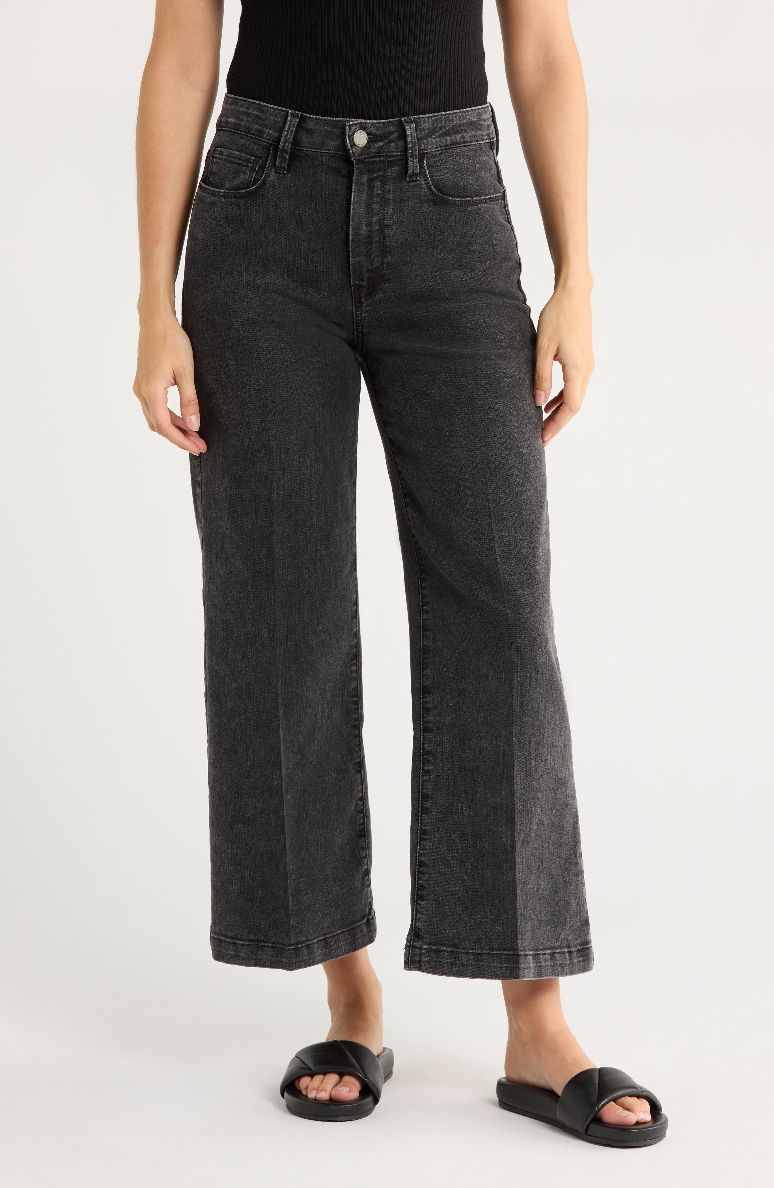 PAIGE Genesee High Waist Ankle Wide Leg Jeans