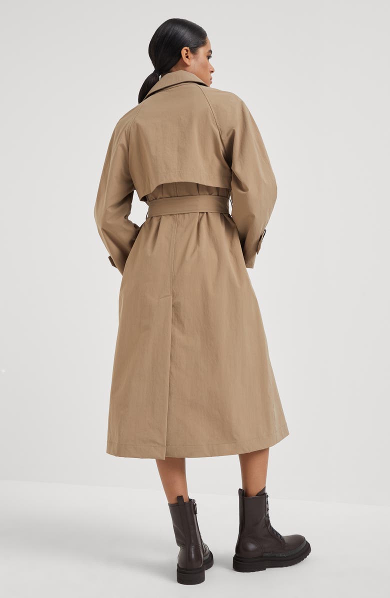 Brunello Cucinelli Techno canvas trench coat, Alternate, color, 