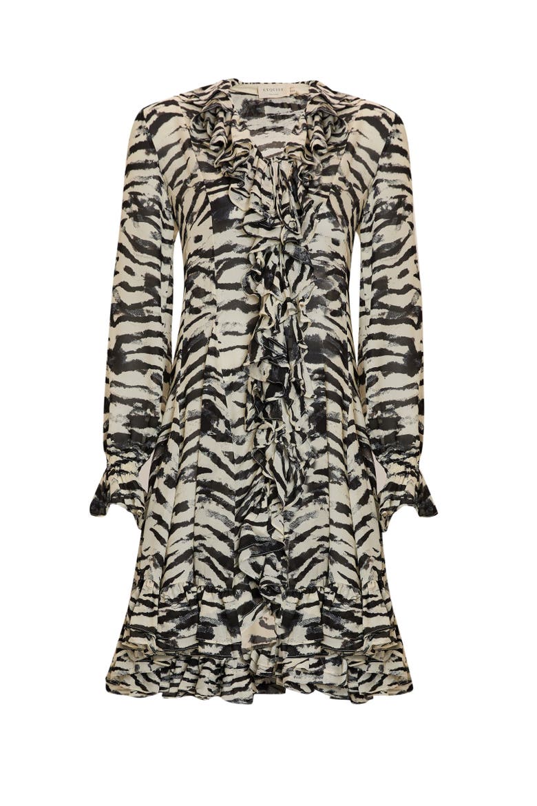 Solace Mini Dress, Alternate, color, BLACK-BEIGE