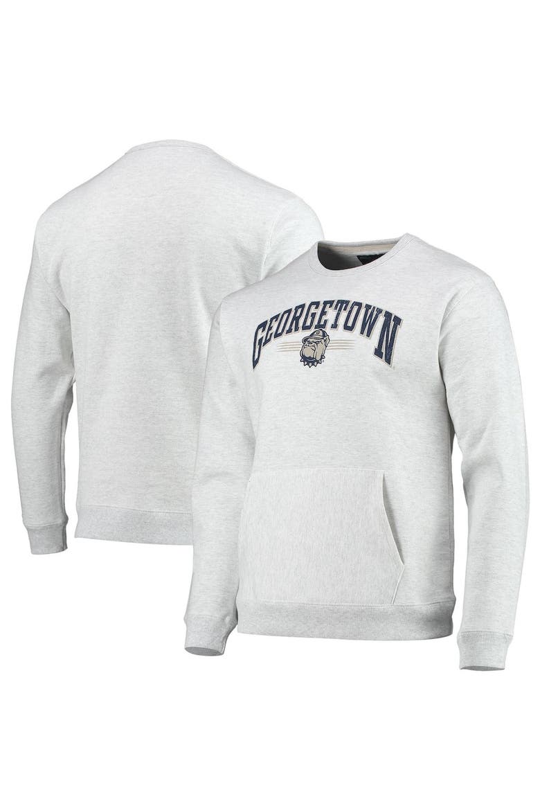Men's League Collegiate Wear Heathered Gray Georgetown Hoyas Upperclassman Pocket Pullover Sweatshirt, Main, color, Heather Gray