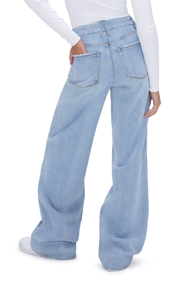 Good American Good Skate Wide Leg Jeans, Alternate, color, Indigo634