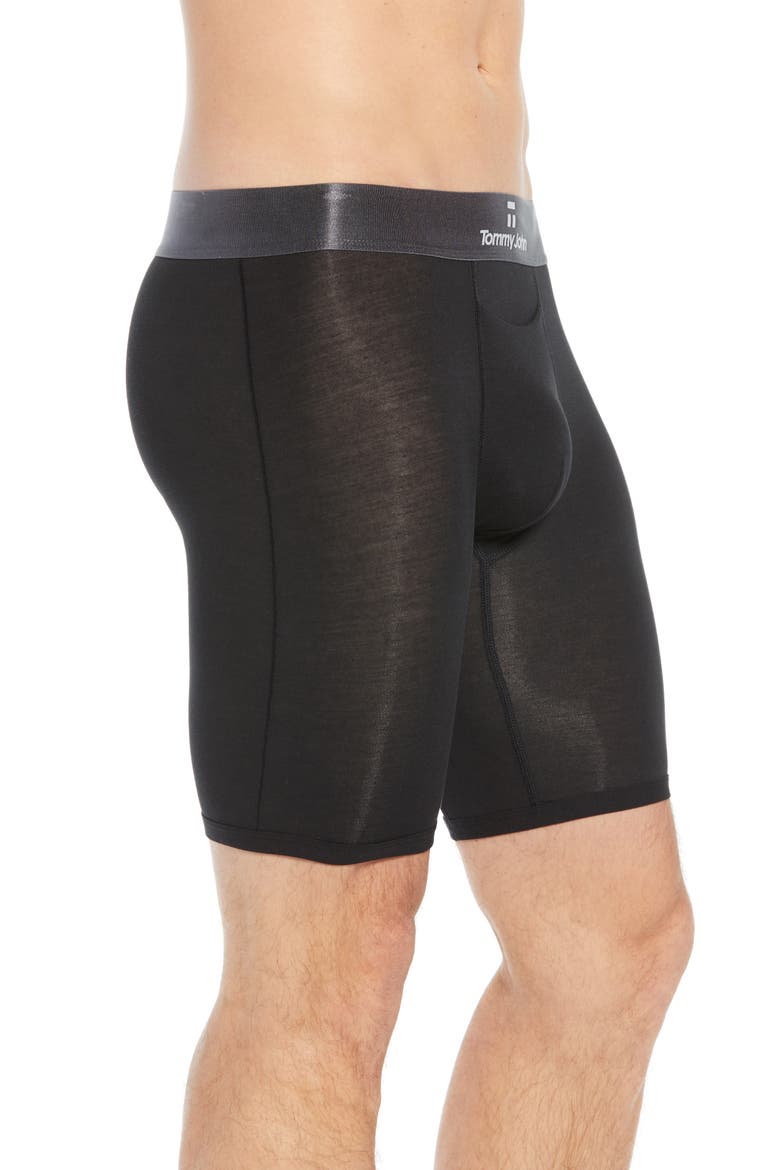 Second Skin Gunmetal Waistband Boxer Briefs, Alternate, color, BLACK