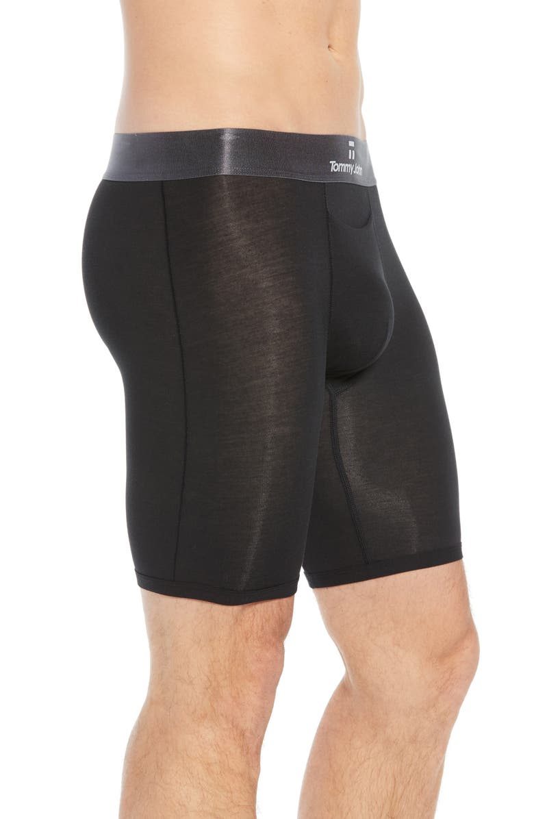 Tommy John Second Skin Gunmetal Waistband Boxer Briefs, Alternate, color, 