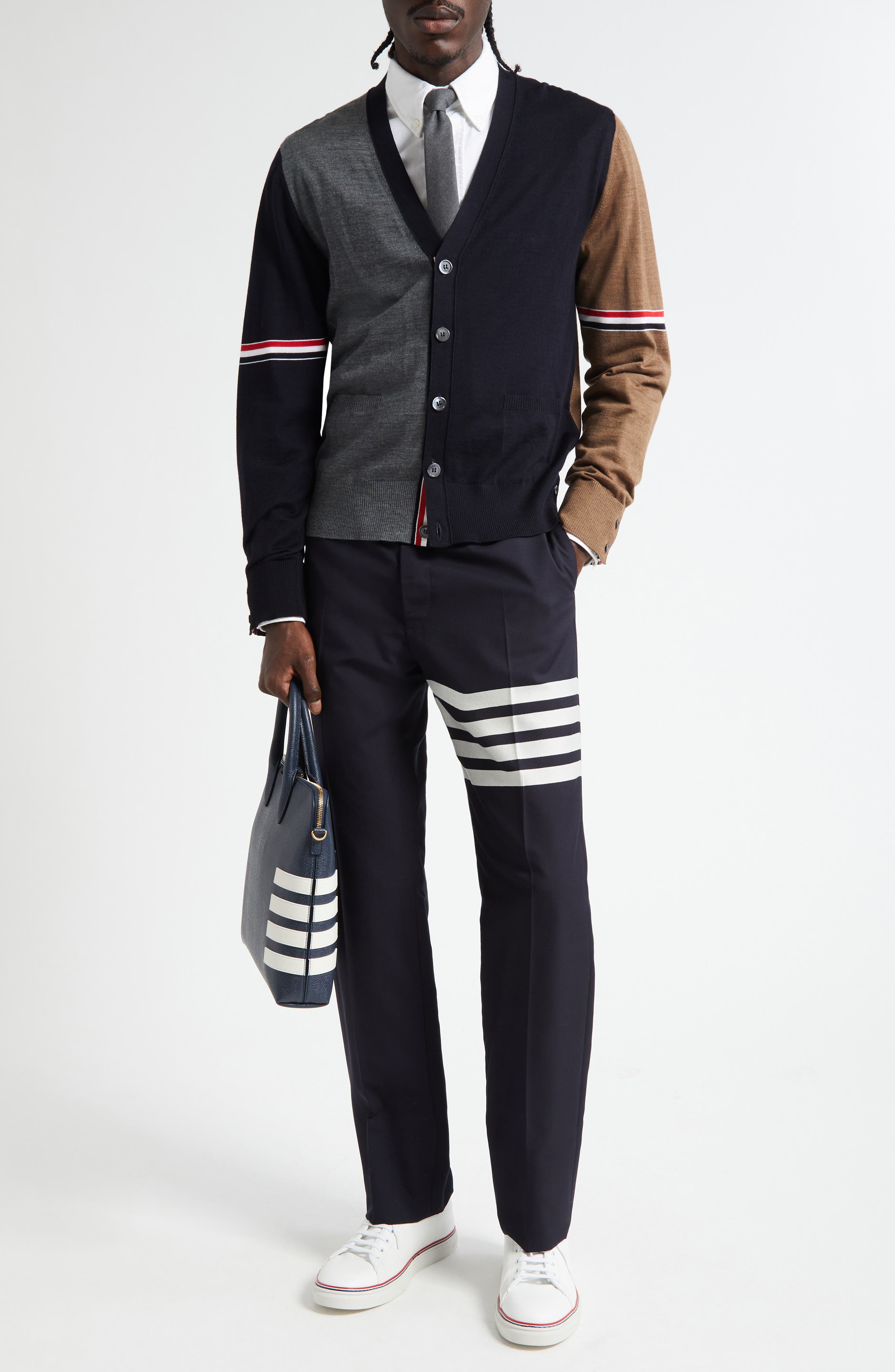 Fun-Mix Colorblock Relaxed Virgin Wool Cardigan - image 2