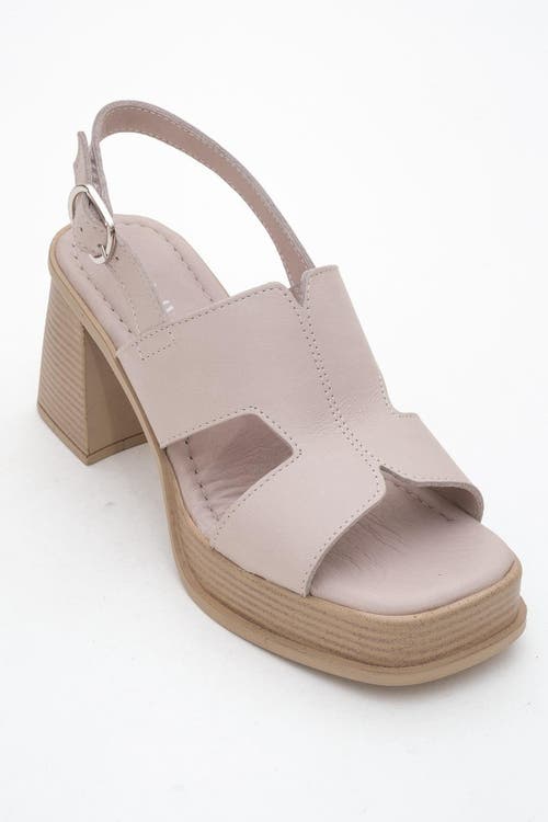 Forever & Always Shoes Zennia Leather Platform Sandal