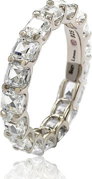 SUZY LEVIAN Sterling Silver CZ White Modern Eternity Band