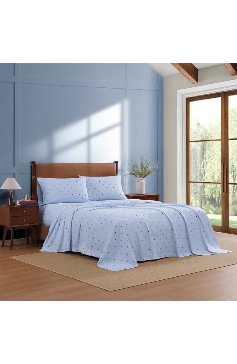 Tommy Hilfiger Nautical Flag Cotton Percale Sheet Set, Alternate, color, Boathouse Blue