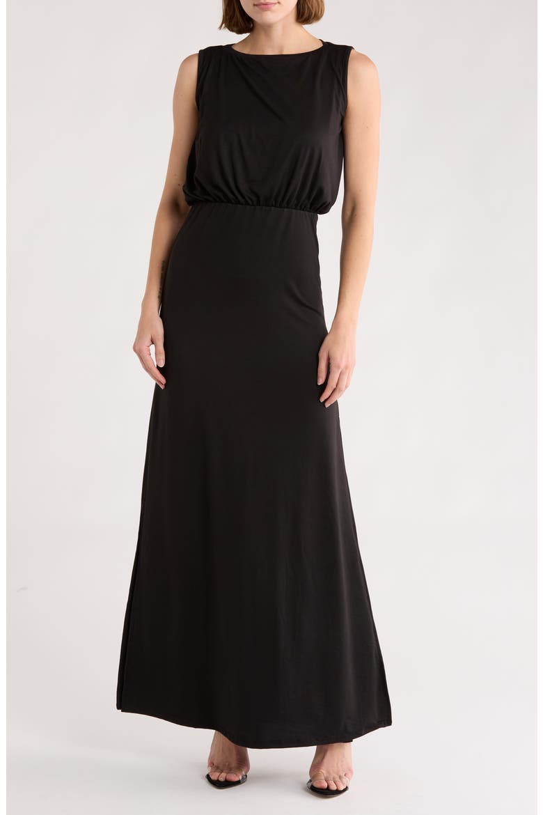 Sleeveless Maxi Dress, Main, color, BLACK