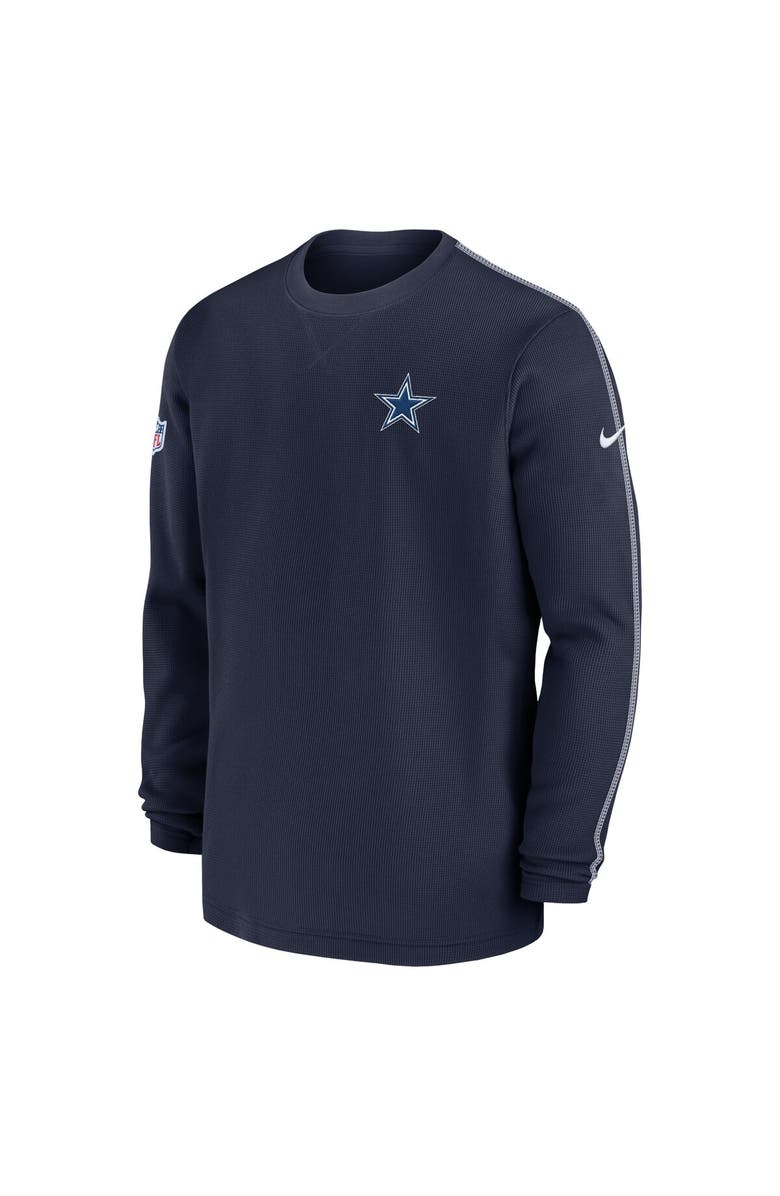 Nike Men's Nike Navy Dallas Cowboys 2024/25 Sideline Coach Long Sleeve Top, Alternate, color, Navy
