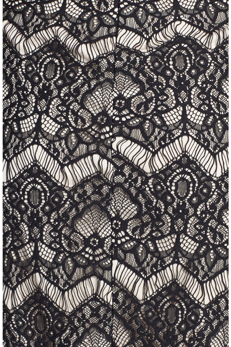 Illusion Cutout Lace Body-Con Dress, Alternate, color, BLACK/ NUDE