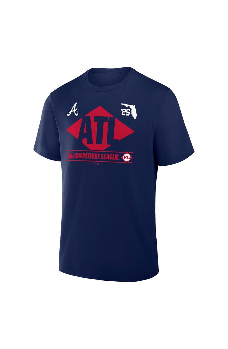 FANATICS Men's Fanatics Navy Atlanta Braves 2025 Spring Training Grapefruit League True Icon T-Shirt, Alternate, color, 