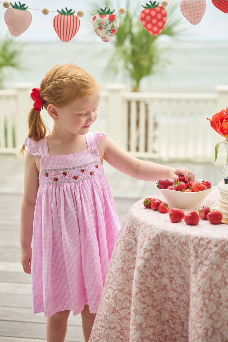 Kids' Smocked Lizzy D Dress, Alternate, color, Strawberries