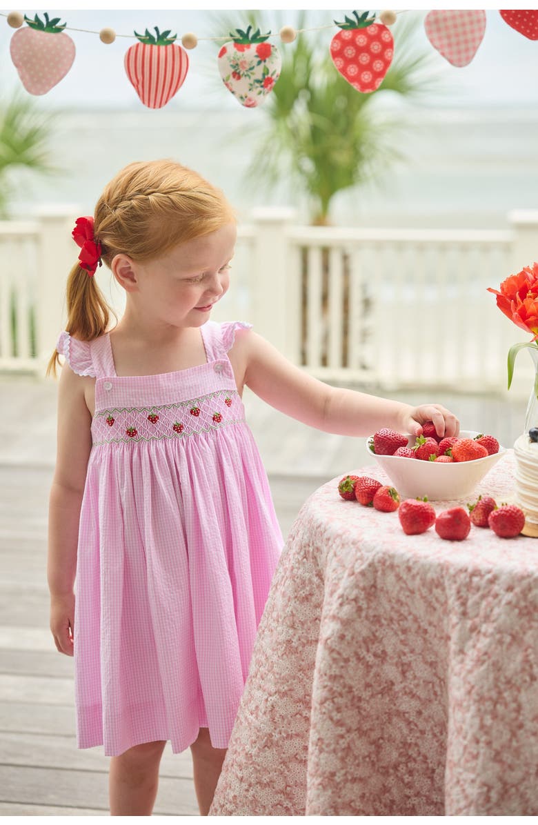 Little English Kids' Smocked Lizzy D Dress, Alternate, color, Strawberries