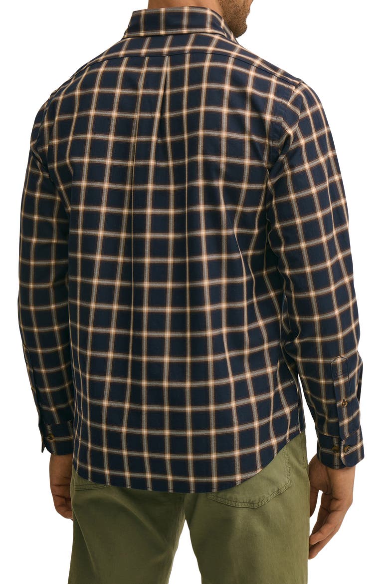 Friday Plaid Twill Button Down Shirt, Alternate, color, NAVYOMBRE