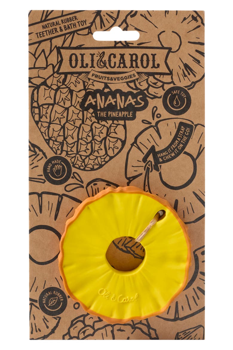Ananas the Pineapple Teether, Main, color, YELLOW