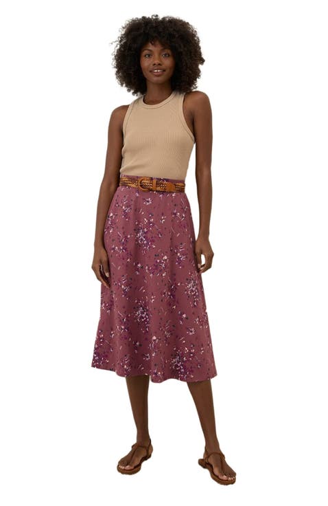 Organic Cotton Fit 
Flare Midi Skirt