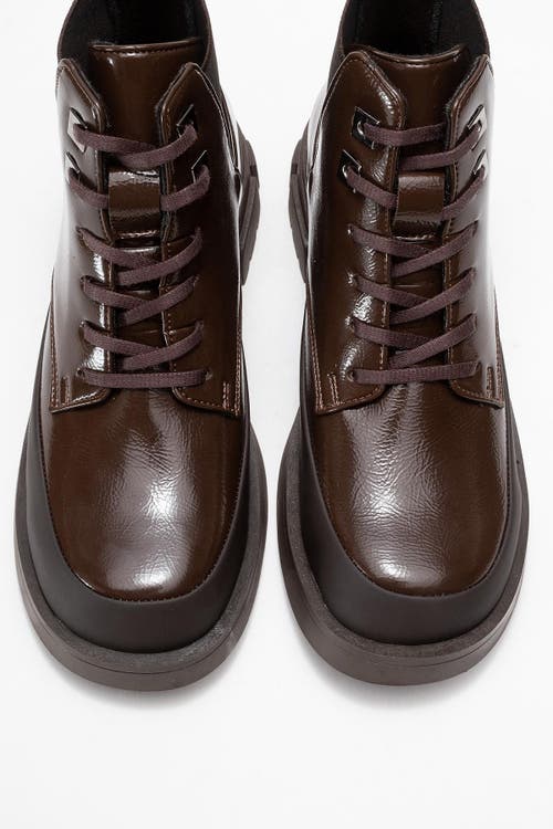 Prologue Shoes Challo Combat Boot In Brown