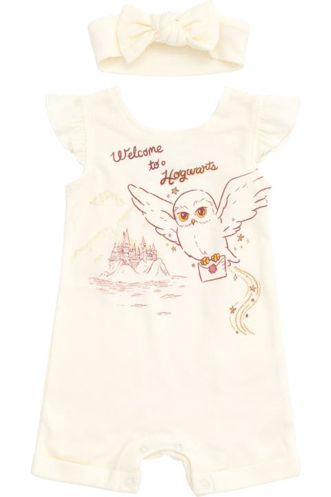 Hedwig 2-Piece Sleeveless Romper and Headband Set