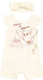 HARRY POTTER Hedwig 2-Piece Sleeveless Romper and Headband Set