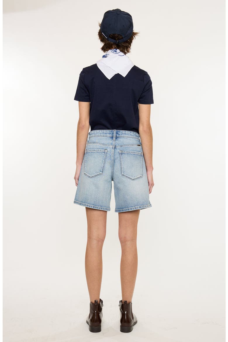 Mura 90s Low Rise Boy Shorts, Alternate, color, Medium Wash