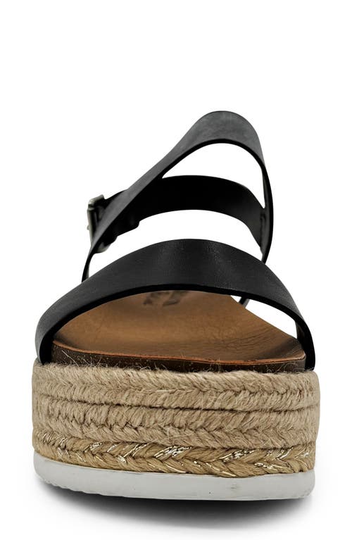 Chelsea Crew Colby Platform Sandal In Black Leather