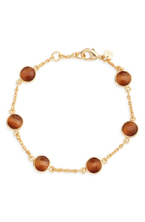 Tiger's Eye Station Bracelet