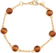 Kiara by Ki-ele Tiger's Eye Station Bracelet