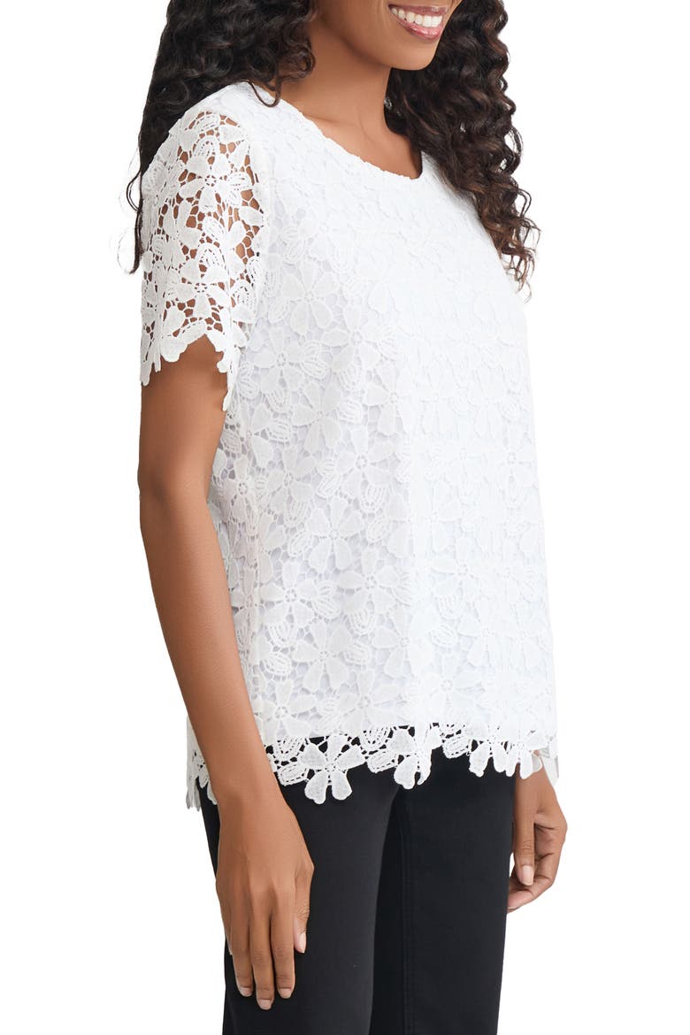 Floral Lace Top, Alternate, color, WHITE SAND