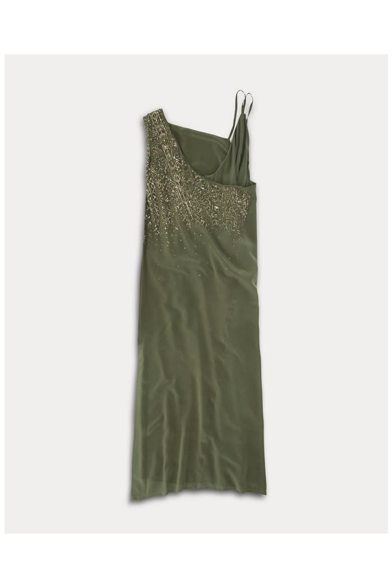 Silk crepe dress, Main, color, Green