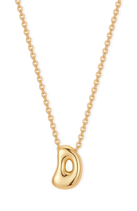 Mini Pippa Bubble Initial Pendant Necklace