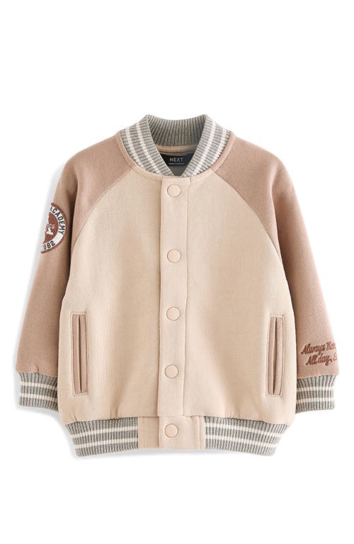 Next Kids' Varsity Jacket In Neutral