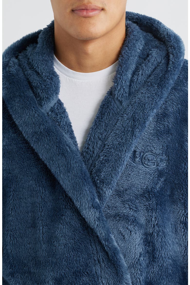 Beckett Fleece Hooded Robe, Alternate, color, DWV