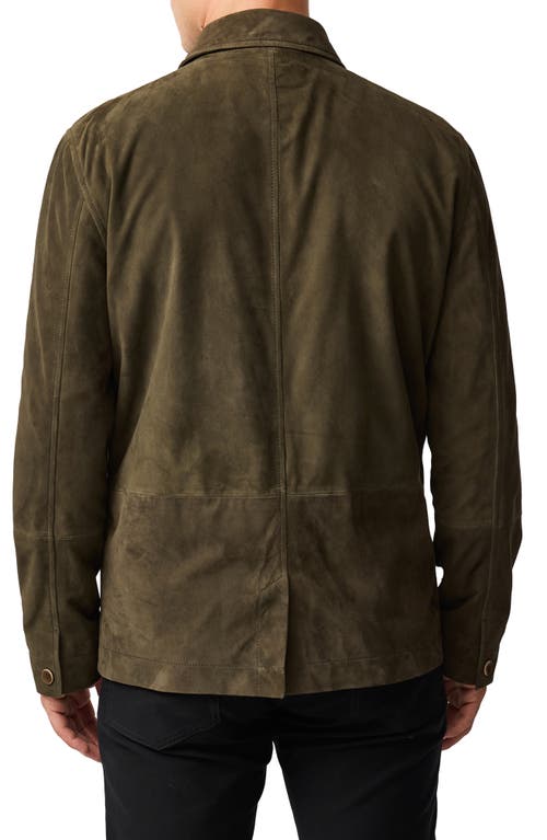 Rodd & Gunn Somerset Suede Shirt Jacket In Green