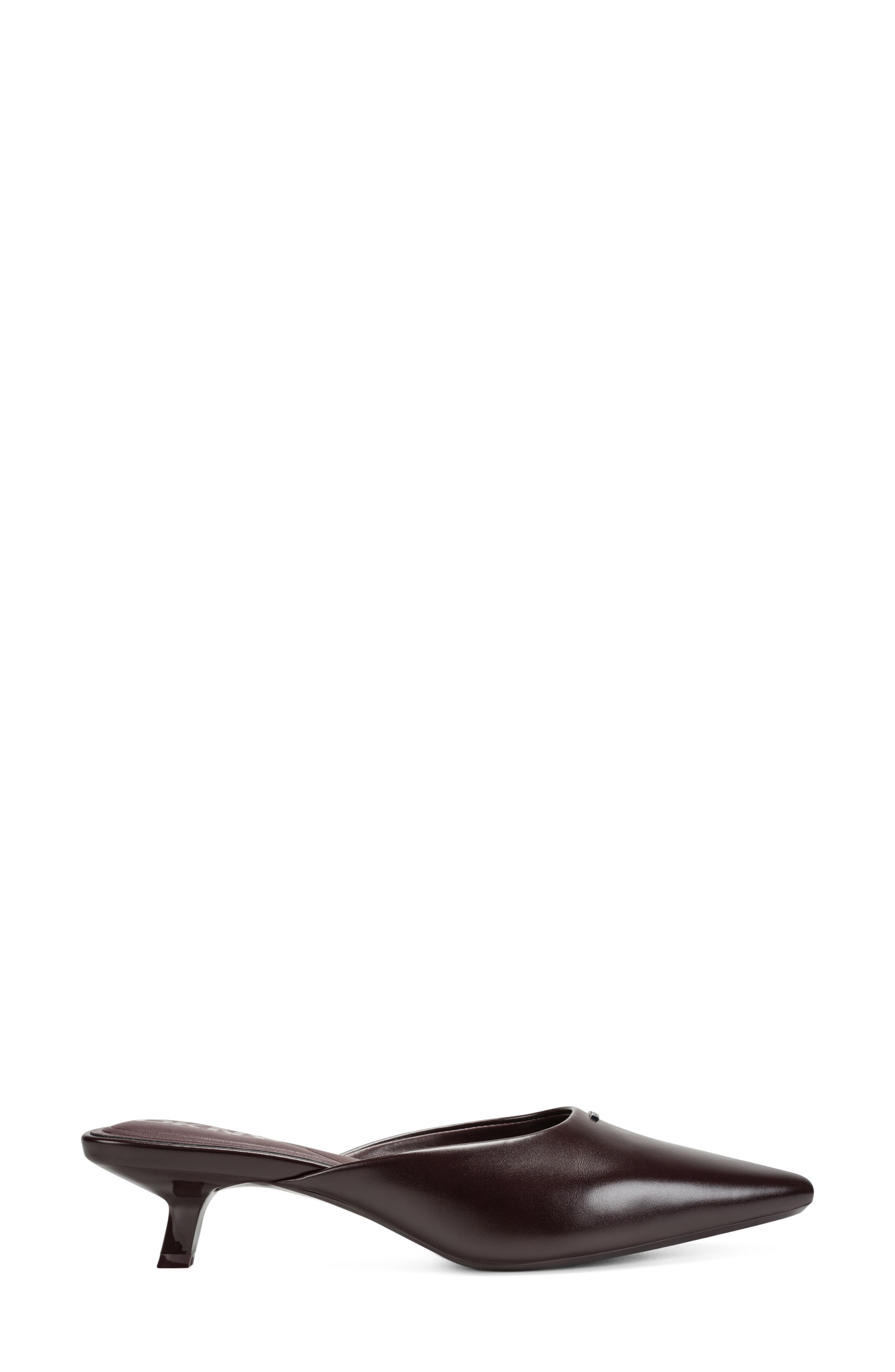 Nabil Pointed Toe Kitten Heel Mule, Alternate, color, SANGRIA