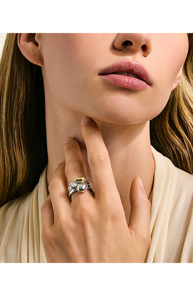 John Hardy Surf Pebble Set of 3 Stacking Rings, Alternate, color, 