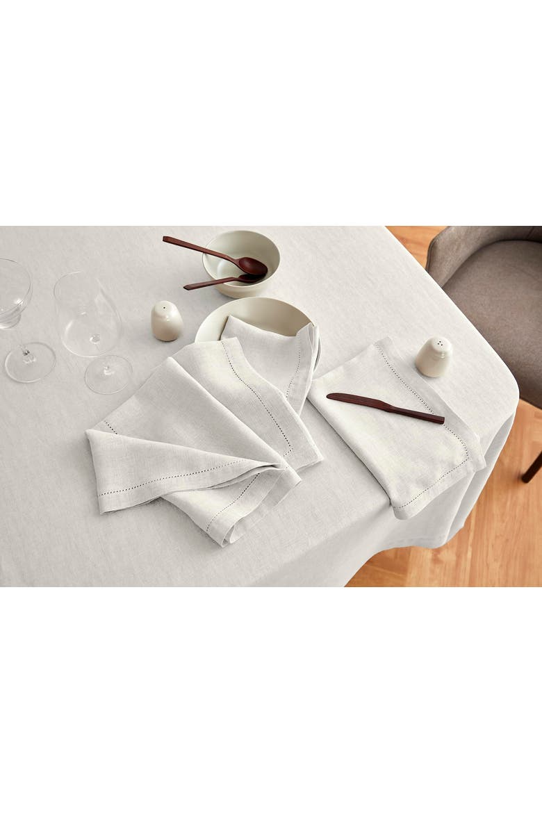 Linen Tablecloth - Sonoma Hemstitch, Alternate, color, Light Flax