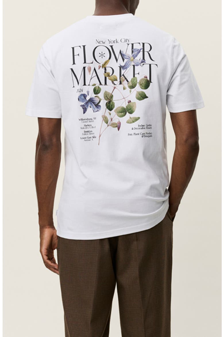 Brady Flower Market Organic Cotton Graphic T-Shirt, Alternate, color, WHITE