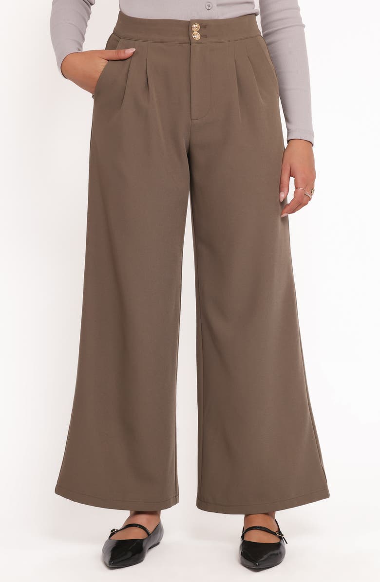 Petal & Pup Curtis Wide Leg Pants, Main, color, Taupe