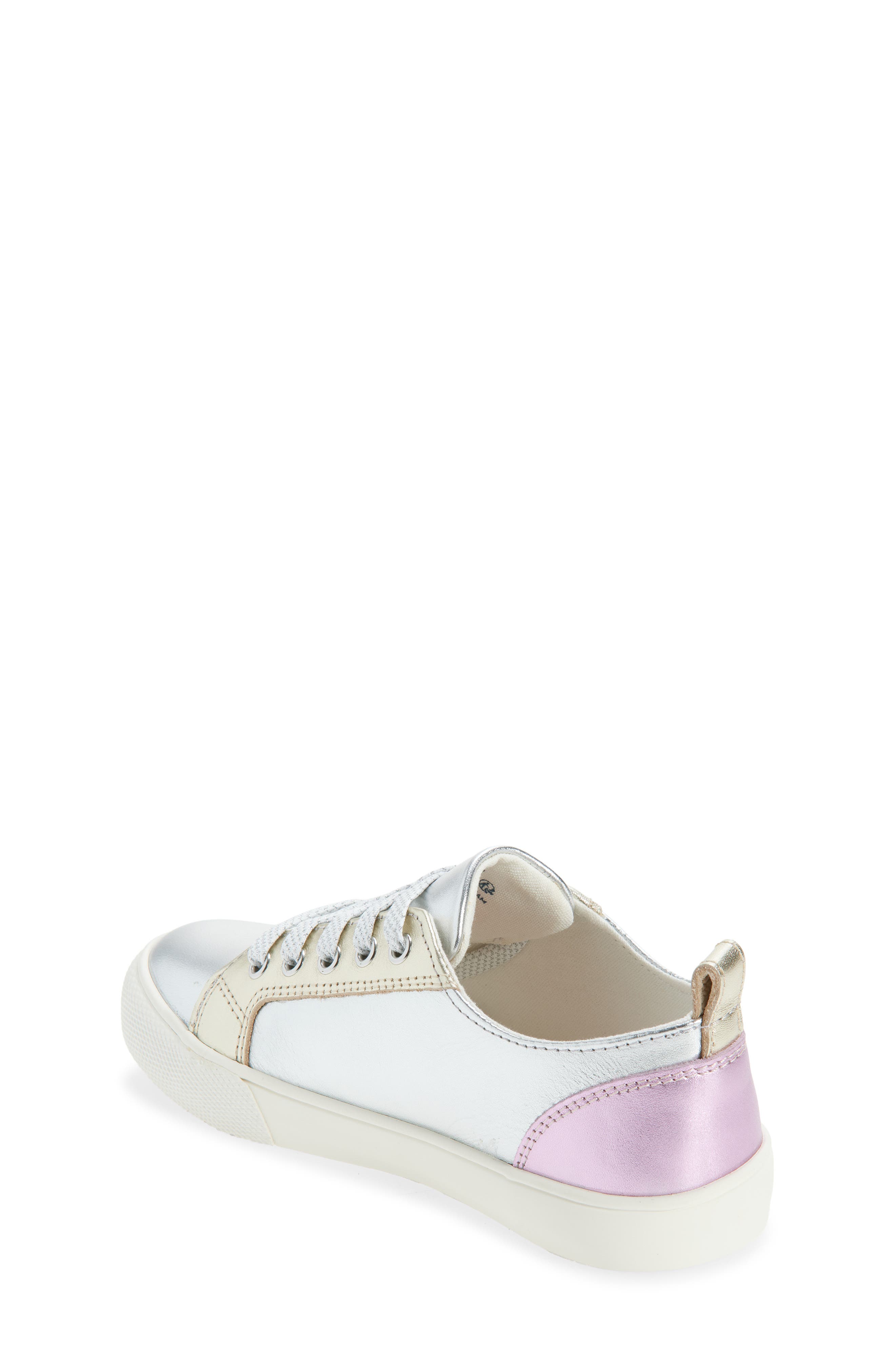 Mini Boden Kids' Metallic Low Top Sneaker, Alternate, color, Metallic