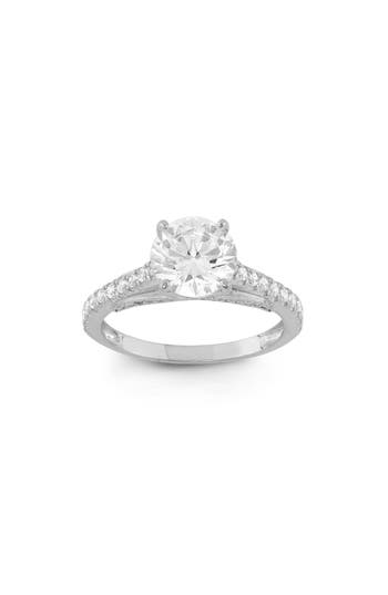 Fuzion Creations Cubic Zirconia Ring In Silver