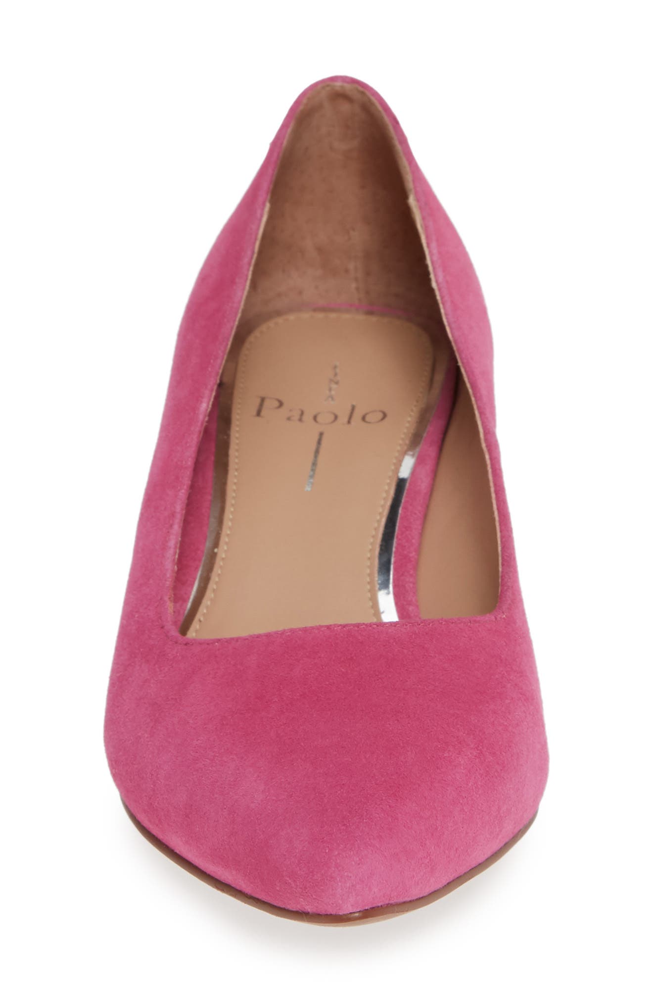 Block Heel Pump, Alternate, color, HOT PINK SUEDE