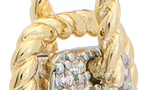 Juvell Two-tone Cubic Zirconia Link Drop Earrings In Yellow