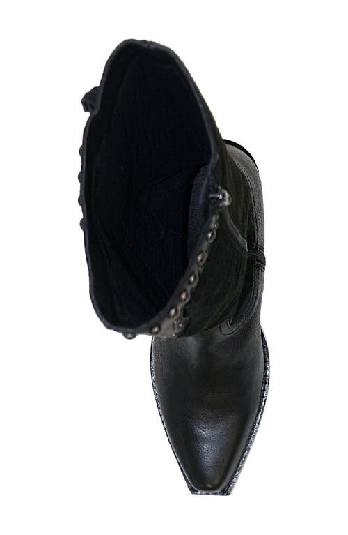 Volatile Palomino Fringe Knee High Western Boot In Black