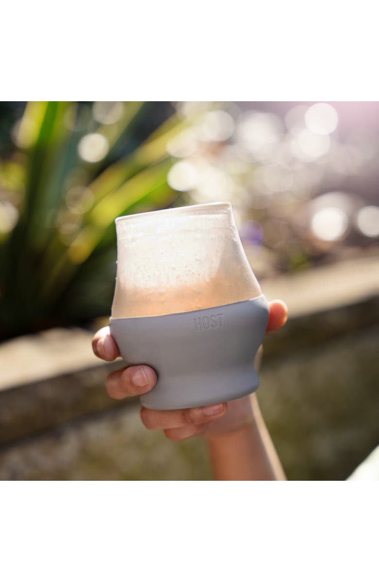 HOST Glass FREEZE Sipping Cooling Cup Set of 2, Alternate, color, Gray